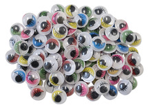 Wiebelogen - Apli Kids - zelfklevend - 10 mm - decoratie - set van 100