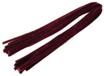 Chenilledraad - 8 mm x 50 cm - bruin - set van 10