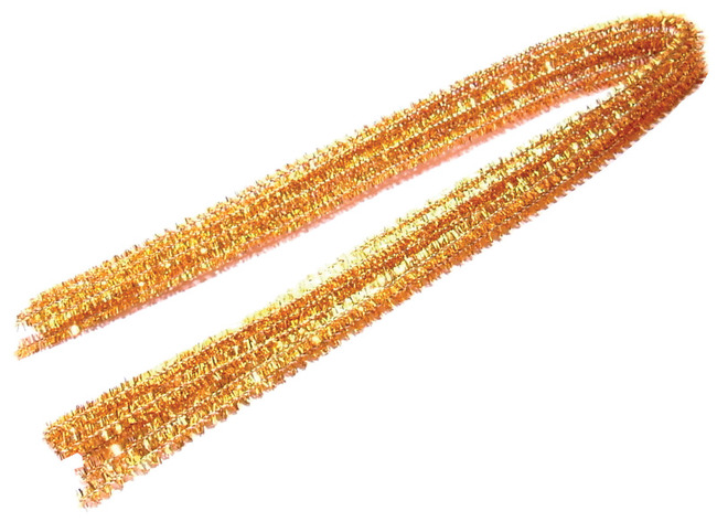 Chenilledraad - 8 mm x 50 cm - goud - set van 10