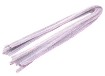 Chenilledraad - 8 mm x 50 cm - grijs - set van 10
