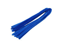 Chenilledraad - 8 mm x 50 cm - blauw - set van 10