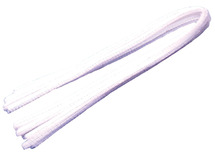 Chenilledraad - 8 mm x 50 cm - wit - set van 10