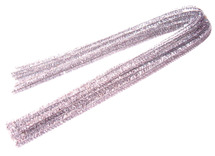 Chenilledraad - 8 mm x 50 cm - zilver - set van 10