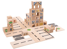 Bouwset - Just Blocks - City - Small - Hout - Per set