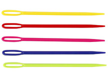 Naald - rijgnaalden - kunststof - 7 cm - set van 5