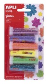 Decoratie - glitterpoeder - Apli Kids - strooibus - gekleurd - set van 6