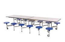 Tafel Sico Rechthoekig, 300 Cm, 16-Zits, Kleuters - 61 cm - blad denim - per stuk