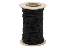 Draad - elastiekdraad - 0,8 mm x 50 m - zwart - per rol