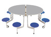 Tafel - vouwtafel - SICO - rond - 8 personen - 136 x 153 cm - per stuk