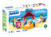 Speelsets - Playmobil Junior - 72001 Kerststal - kerstmis - set van 14