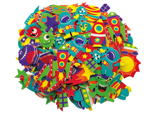Stickers - foam - zonnestelsel - set van 120