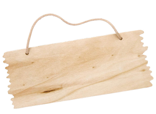 Deurhangers - 20 x 8 cm - hout - set van 3