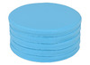 Zitkussen - poef - rond - groen, grijs, blauw, lichtgrijs, limoen, turquoise - set van 5