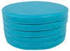 Zitkussen - poef - rond - groen, grijs, blauw, lichtgrijs, limoen, turquoise - set van 5