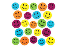 Foam - stickers - smiley - glitter - set van 120