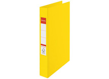 Mappen - ringmap - 2-rings - A4 - 35 mm - opaak - kunststof - geel - per stuk