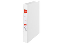 Mappen - ringmap - 2-rings - A4 - 35 mm - opaak - kunststof - wit - per stuk