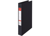 Mappen - ringmap - 2-rings - A4 - 35 mm - opaak - kunststof - zwart - per stuk