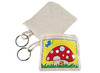 Geld - geldbuidel met ring - textiel - blanco - set van 20