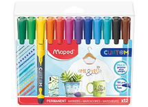 Stiften - alcoholstiften - Maped Custom - rond - 1 mm - set van 12 assorti