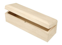 Kist - schatkist - 20 x 6 x 6 cm - hout - per stuk