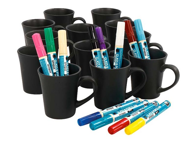 Easykit - kit complet de décorations de tasses noires - le set