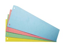 Mappen - tussenbladen - tabbladen - trapezium - karton - set van 100 assorti