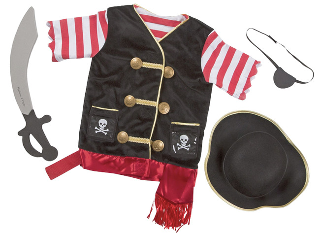 Kleding - verkleedkledij - Melissa & Doug - piraat - rollenspel - per stuk