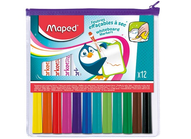 Stiften - whiteboard stiften - Maped Marker'Peps - set van 12 assorti