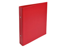 Mappen - ringmap - 2-rings - A5 - 40 mm - opaak - karton - rood - per stuk