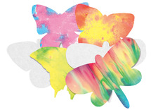 Knutselpapier - kleurabsorberend papier - vlinder - set van 48 assorti