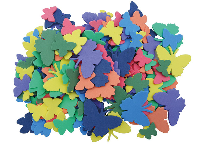 Figuren - foam - vlinder - set van 150