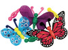 Decoratie - vlinderlijfjes - plastic - set van 75 assorti