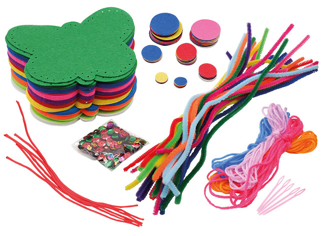 Easykit - kit complet pour la fabrication de papillons en feutre - le set