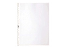 Insteekhoezen - U pochetten - 1 zijde open - met gaatjes - A4 - 80 micron - per 100