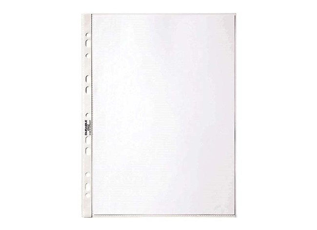 Insteekhoezen - U pochetten - 1 zijde open - met gaatjes - A4 - 80 micron - per 100