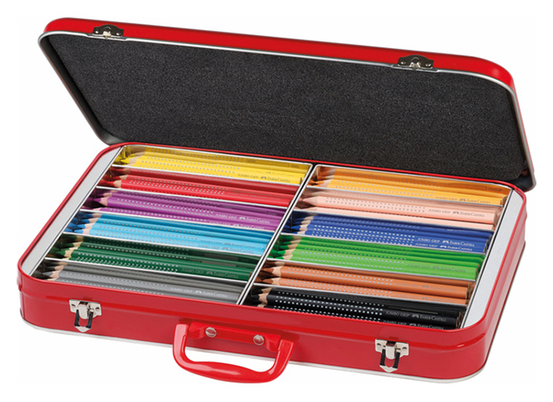 CRAYONS DE COULEUR - FABER CASTELL SOFT-GRIP JUMBO - TRIANGULAIRE - SET/144  - Baert