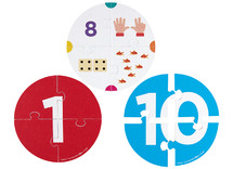 Telspel - rekenen - Nathan - getallenwiel 0 tot 10 - puzzel - per spel