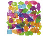 Decoratie - steentjes - mozaïek - in verschillende kleuren - set van 300 assorti