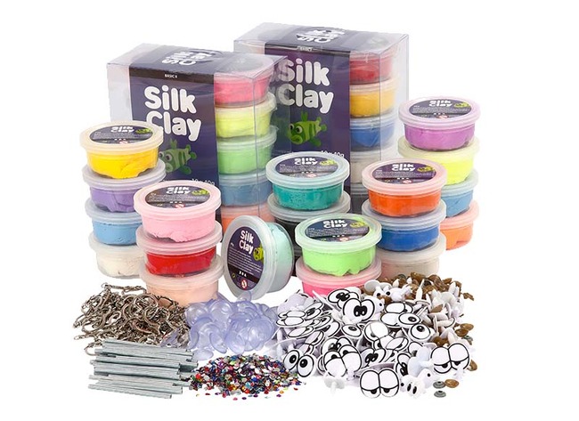 Easykit - Kit complet pour la réalisation de porte-clés en Silk Clay