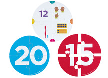 Telspel - rekenen - Nathan - getallenwiel 10 tot 20 - puzzel - per spel