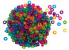 Kralen - 6,5 mm - glitter - set van 650 assorti