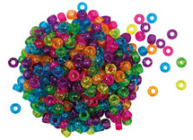 Kralen - 6,5 mm - glitter - set van 650 assorti