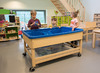 Zand- en watertafel - enkel houten frame - zonder blauwe bak - 64 cm hoog - per stuk
