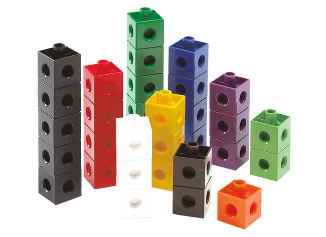 Rekenspel - EDX Education - Linking Cubes - linkblokken - set van 100 assorti