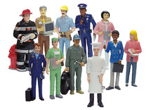 Poppen - spelfiguren - Miniland - beroepen - set van 11 assorti