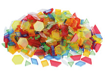 Lichtbordmateriaal - geometrische vormen - transparant - 2D-vormen - kunststof - set van 360 assorti