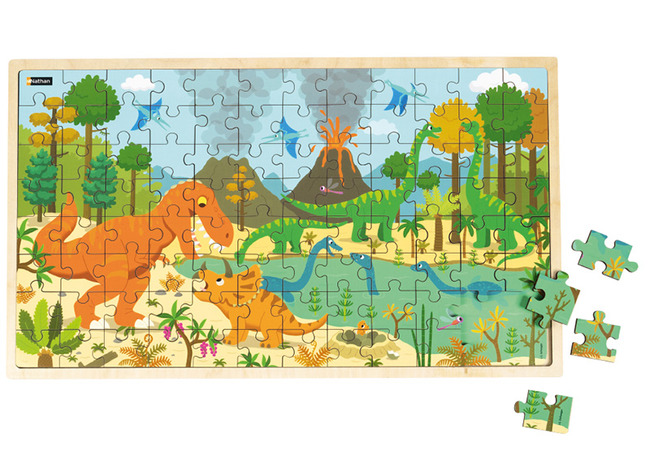 Puzzel - themapuzzel - Nathan - Dino's - hout - per stuk