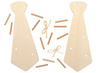 Sleutelhangers - hout - das - set van 3