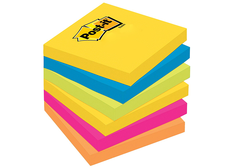 BLOCS MÉMO POST-IT RIO - 7,6 X 7,6 CM - SET/6